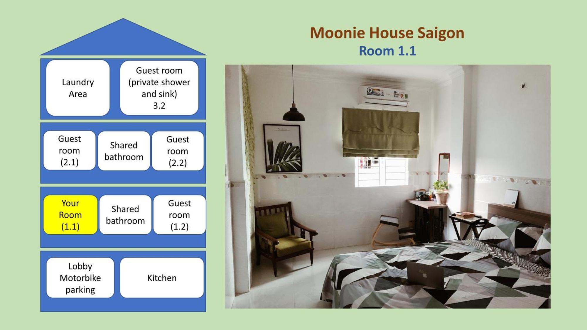 Moonie House Saigon - In Cbd, Cool Ac, Free Laundry, Free Drinking Water