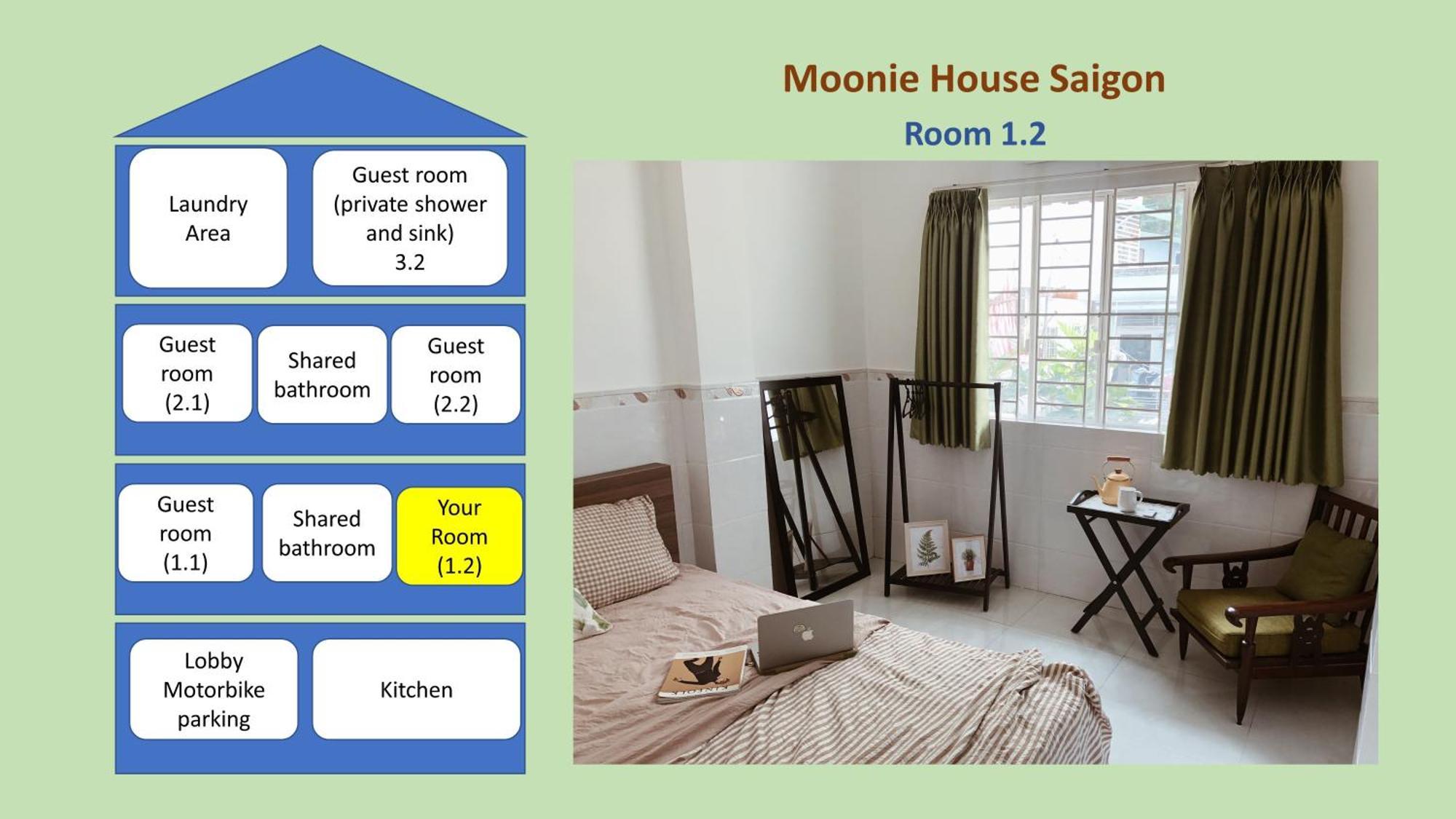 Homestay Moonie House Saigon - In Cbd, Cool Ac, Free Laundry, Free Drinking Water
